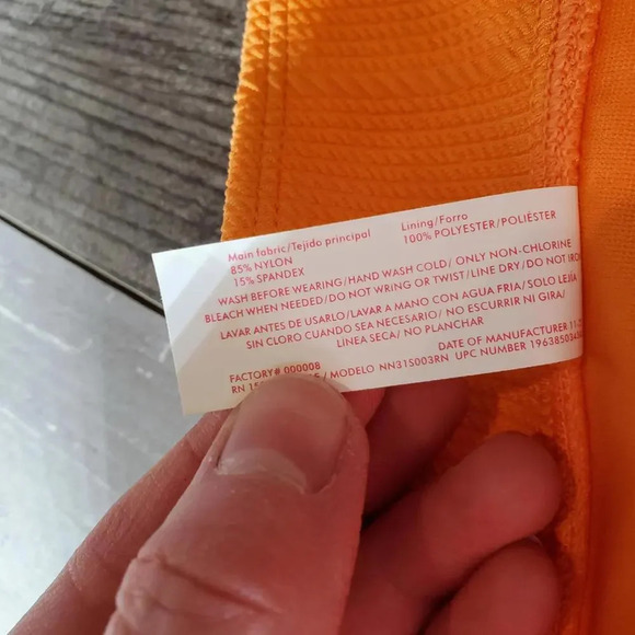 NWT Juniors' Ninety-Nine° Nectarine Banded High Waist High Leg Swim Bottoms XXL - Picture 10 of 15